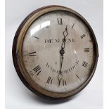 Late 18th century wall clock - De Mayne, Woodbridge, (Anthony 1784, Baillie) a fusee 30 hour with