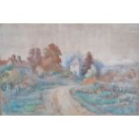 JAMES ALLEN SHUFFREY (1859-1939) A Cotswold Village Watercolour Signed Framed and glazed Picture