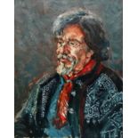 JOHN TONKIN (XX) Portrait of a gentleman Oil on canvas board Name verso 50.7 x 40.5cm