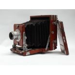 A rare half-plate aluminium-bound Lancaster's Instantograph field camera with Lancaster's
