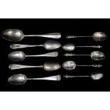 A silver 'Rats Tail' pattern dessert spoon, Birmingham 1929, maker's mark for Barker Brothers Silver