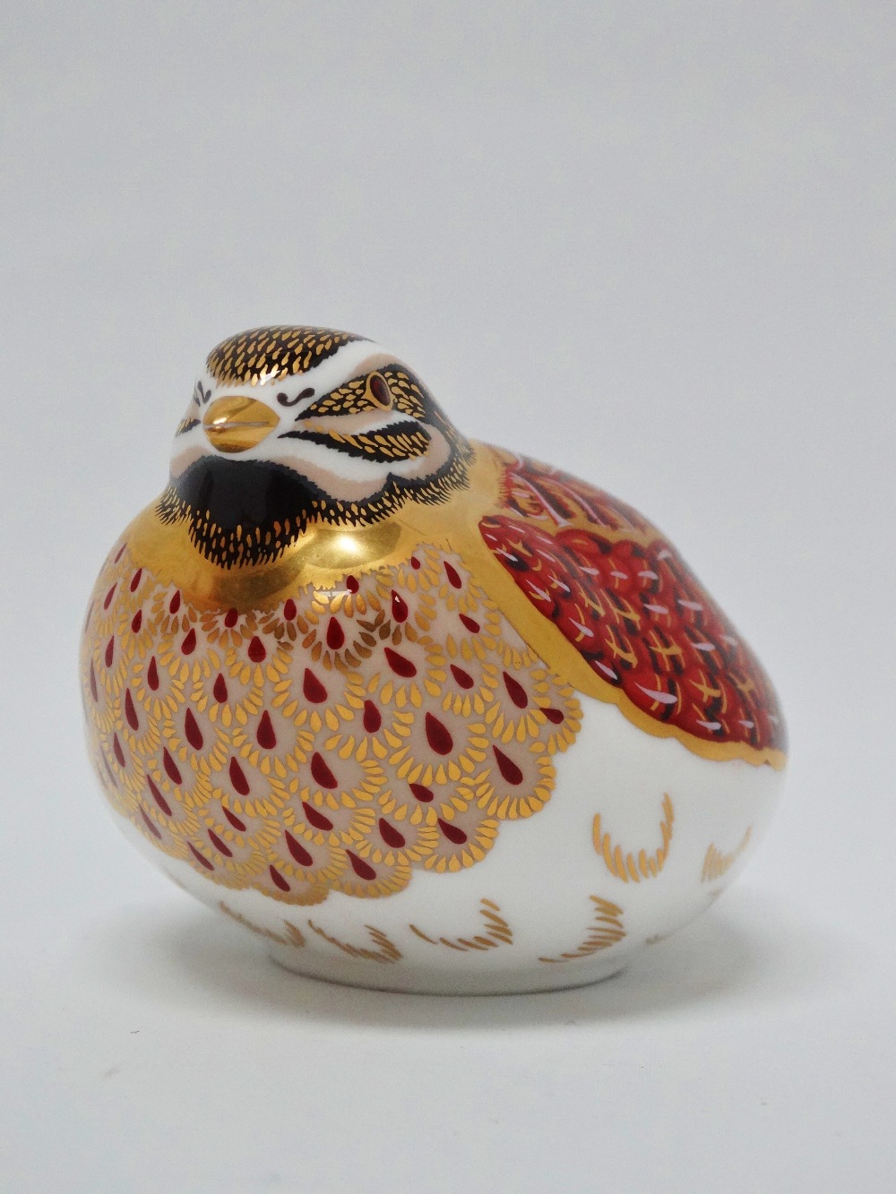 Royal Crown Derby - A paperweight modelled as a partridge, marked MM and hand painted mark D to - Image 2 of 4