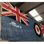 FLAGS - Royal Air Force ensign, label for Johns & Son Flag Manufacturers, Worcester, 122 x 285cm.