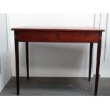 Georgian inlaid side table - A mahogany strung and inlaid table, height 73cm, length 93, width 53.