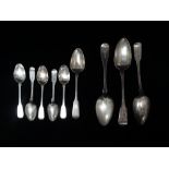 Georgian silver, to include five teaspoons, London 1810, four with maker's mark for William Eley,