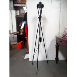 Santa and Cole standard lamps - A pair of tripod floor lamps with dimmer switches and large