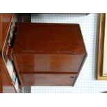 Art Deco, Walker & Hall Sheffield - An oak two door cabinet with drawers and silver plated mounts,