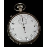 British military issue - A bomb top wind pocket watch bearing broad arrow mark to back Patt.4 and