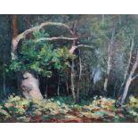 FRANKLIN WHITE (1892-1975) In The Woods Oil on canvas Framed and glazed Picture size 25 x 33cm