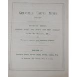 CORNISH MINING INTEREST - Grenville United Mines Limited, Camborne 7th February 1914, Directors'