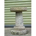 Bird bath - A reconstituted stone bird bath, height 50cm, width 33cm.