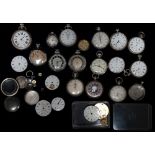 Pocket watch - A large quantity of assorted pocket watches, including Railway Timekeeper, a