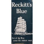 Polychrome advertising sign - a pictorial sign showing a barque at sea with sails and the words '