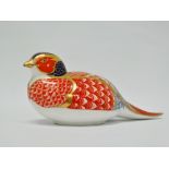 Royal Crown Derby paperweight - A paperweight modelled as a pheasant, height 17.5cm.