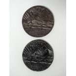 MILITARIA - Two Lusitania medals, marked, diameter 5.5cm.