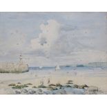 ALFRED GILL (1897-1981) St Ives Watercolour Signed Framed and glazed Picture size 25 x 32.5cm