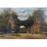 CHARLES VICKERS (1821-1895) Cassiobury Park Gate, Watford Oil on canvas Signed lower right and