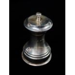 Silver Pepper Grinder - A Peugeot Brothers silver pepper grinder, London 1923, height 8.5cm.