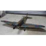 Scale Radio Controlled Aeroplane - A WWII Spitfire with engine No.LZV, length 135cm approximately,
