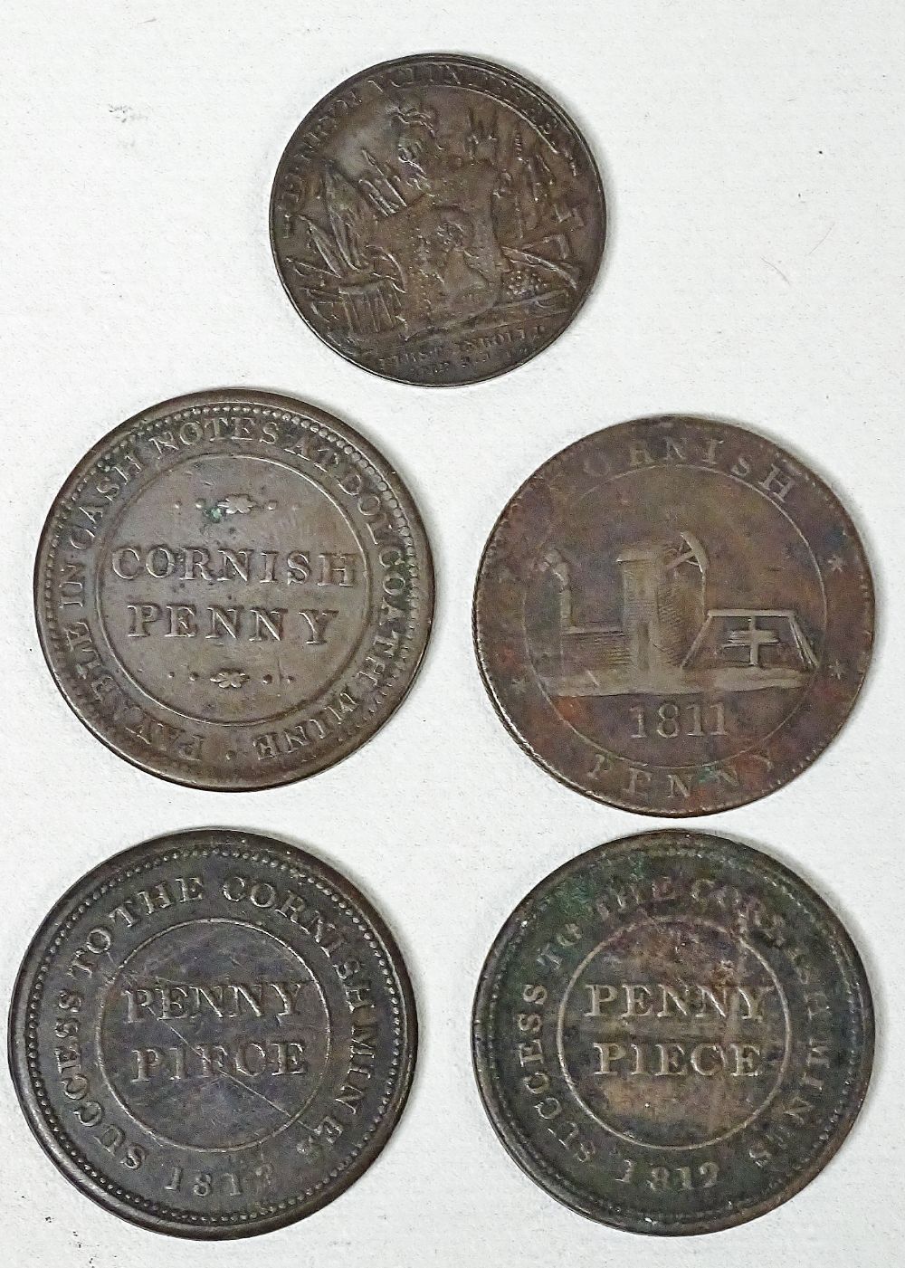 Cornish Trade Tokens - Penryn Volunteers First Inrolled April 3 1794, Penny Piece Success to the