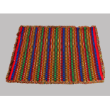 African Rug - A multi coloured African woollen rug, 240 x 155cm.