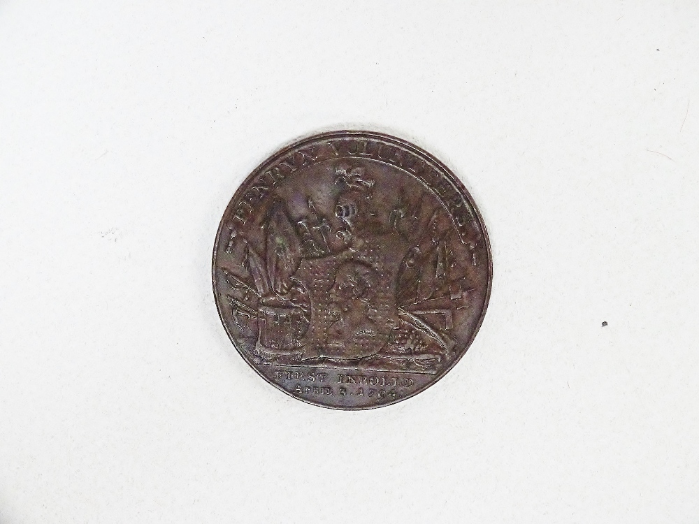 Cornish Trade Tokens - Penryn Volunteers First Inrolled April 3 1794, Penny Piece Success to the - Image 4 of 5