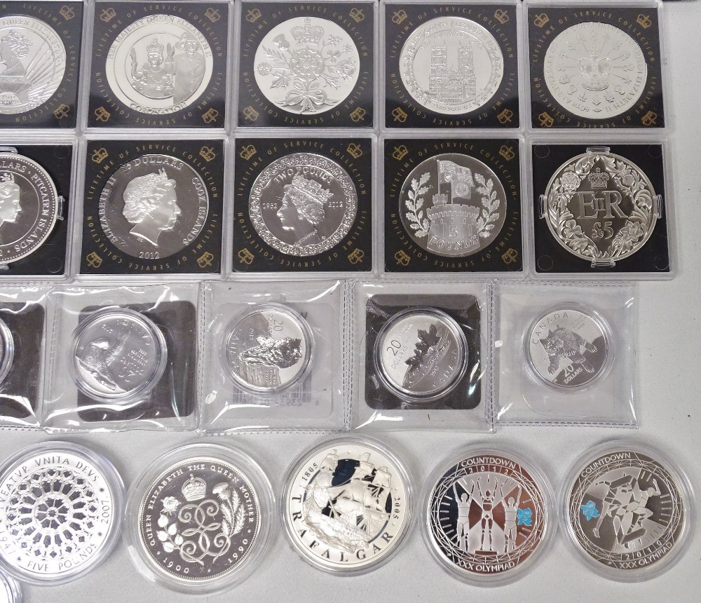 COINS - A quantity of plastic cased non circulated coins, to include 19 x £5, 4 x £2, 6 x crowns, 10 - Image 5 of 5
