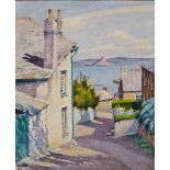 J. HESELDAY Newlyn To St Michaels Mount Watercolour Signed Framed and glazed Picture size 25.7 x