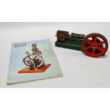 Live Steam Model - A Stuart mill engine, height 9.7cm, together with a Stuart Models brochure.