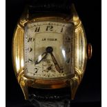 Welsbro Watch Co. - A circa 1930 La Tosca Art Deco Swiss mechanical gold plated gentleman's