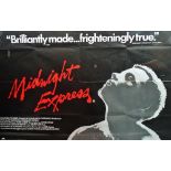 Film poster - Midnight Express 1978, framed and glazed, overall size 82.3 x 107.5cm.