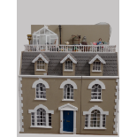 Dolls House - A Georgian style three storey house with roof garden, complete with fittings and