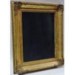 19th Century Wall Mirror - A gilt framed wall mirror with cross hatch decoration to moulding, height