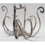 Culinary Concepts - A cast aluminium octopus mug tree, with eight tentacles, height 27cm, diameter