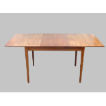 Mid Century Furniture - A teak extending table, height 73.5cm, extending to 160cm, width 77cm,