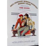 Film Poster - The Sting 1973, framed and glazed, overall 119 x 82cm.