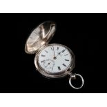 Silver Cased Pocket Watch - A silver cased full hunter pocket watch for H.Samuel, 97 Market Road,