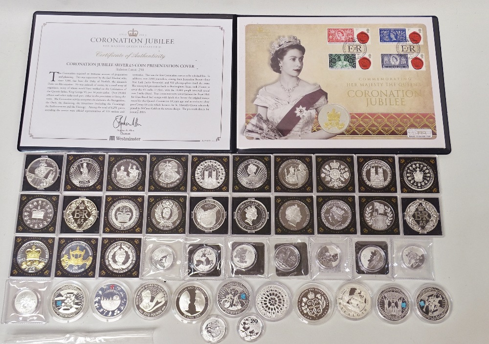 COINS - A quantity of plastic cased non circulated coins, to include 19 x £5, 4 x £2, 6 x crowns, 10 - Image 2 of 5