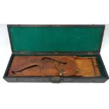 Antique Cased Zither - Hamna, a ten string stained pine and fruitwood musical stringed movement,