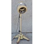 1950s Retro - An electric floor standing hair dryer with chrome and cream livery, inscribed 'Magic