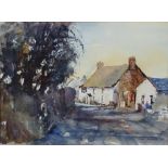 JON HARRY Crown Inn, St Ewe, Cornwall Watercolour Signed and dated 98 Framed and glazed Picture size