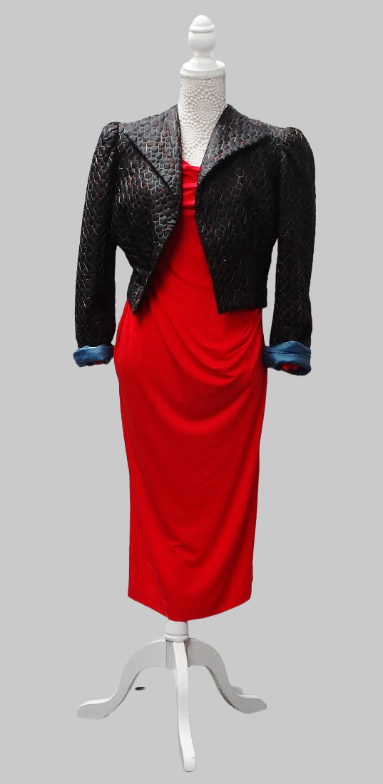 Vintage Fashion - A Vivienne Westwood Anglomania Collection red 'Drape' dress, length 102cm, size