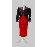 Vintage Fashion - A Vivienne Westwood Anglomania Collection red 'Drape' dress, length 102cm, size