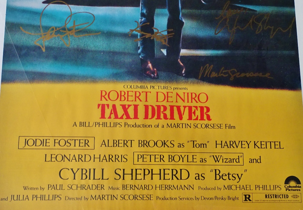 Film Poster - Taxi Driver 1976, signed by Martin Scorsese, Robert De Niro, Cybil Shepherd, Harvel - Image 2 of 7