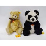 Steiff Teddy Bears - Arthur The Original Steiff Teddy No.010354, height 36.5cm and Manschli Panda 30