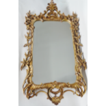 Wall Mirror - A George I style gilt framed wall mirror, height 118cm, width 65cm.