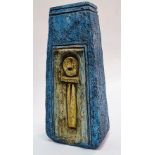 Troika - A coffin vase with geometric decoration, maker's mark to base, height 17cm.