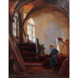 VIOLET VICAT COLE (1886-1955) The Cabinet Maker Oil on canvas Signed Framed Picture size 46 x 36cm