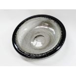Whitefriars - A circular pewter glass bowl, height 6cm, diameter 19.5cm.