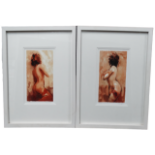MARK SPAIN (1962) Pair Of Female Nudes Limited edition prints Signed and numbered 115/195 Framed and